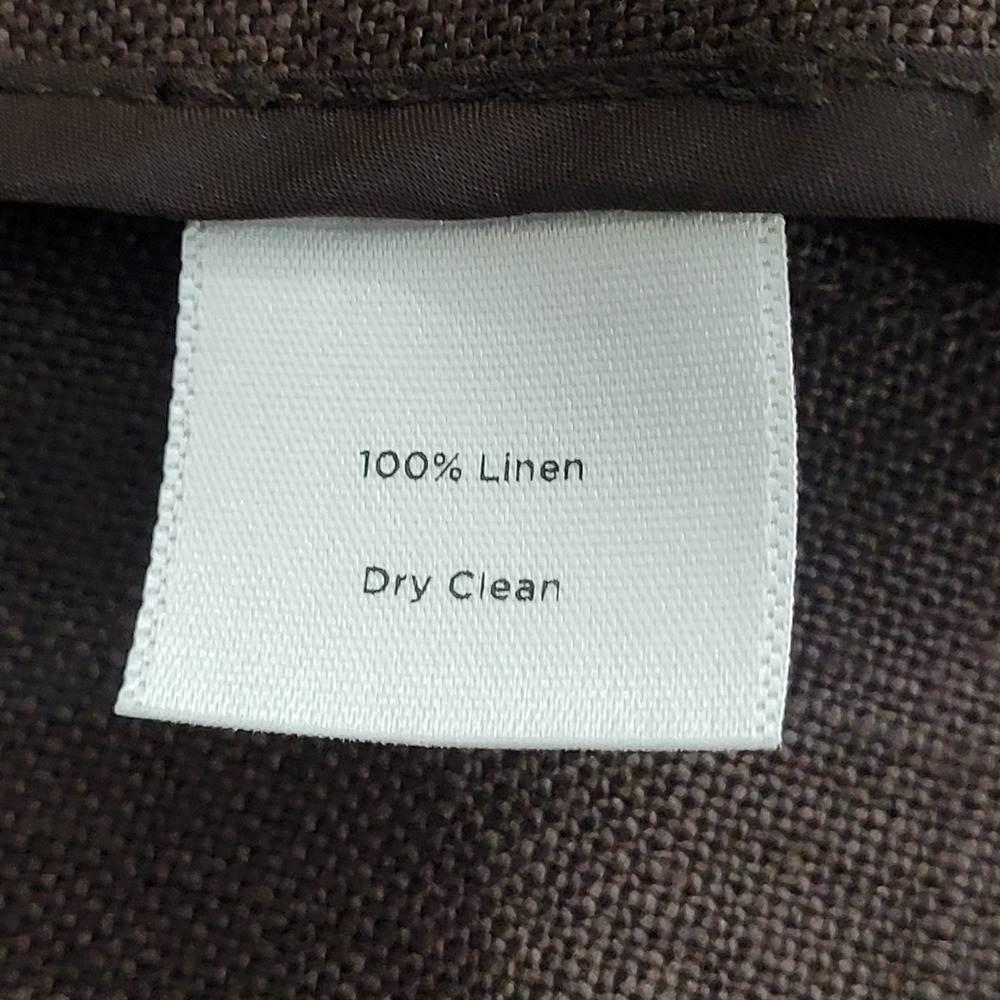 Talbots Pure Irish Linen Open Jacket Plus Size 1X Preppy Pockets Brown Pockets - Picture 9 of 12